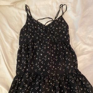 Black and white floral dress